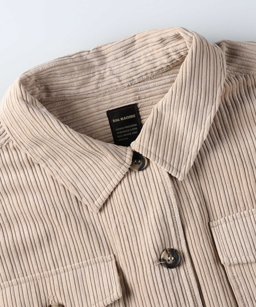 RAG MACHINE（ラグマシーン）の「【RAG MACHINE】ゆったりランダムコールＣＰＯシャツ（シャツ/ブラウス・レディース・ライトベージュ/ブラウン・M/L）」の6枚目の写真