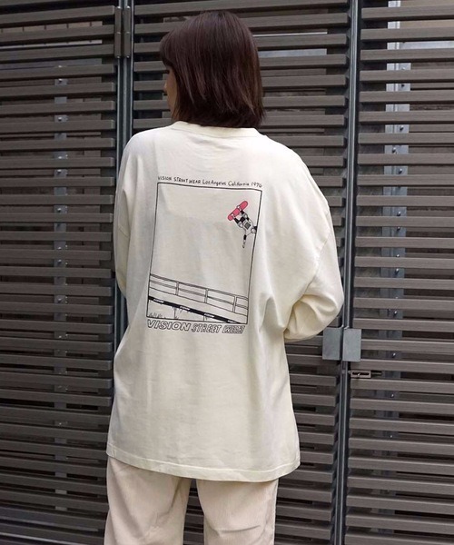 Vision Street Wear ビジョンストリートウェア 手書き風イラストヘビーウェイトロンｔ バックプリント ビッグシルエット バイオウォッシュ加工 Tシャツ カットソー Vision Street Wear ヴィジョンストリートウェア のファッション通販 Zozotown