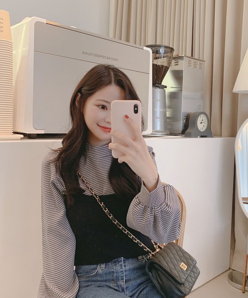 Girly Doll(ガーリードール)の「ベストビスチェ×ブラウスセットアップ 2枚セット(シャツ/ブラウス・レディース・ブラック/ベージュ/グレー/グレー系その他/ブラック系その他/キャメル/ブラック系その他2/グレー系その他2/イエロー系その他・FREE)」の17枚目の写真