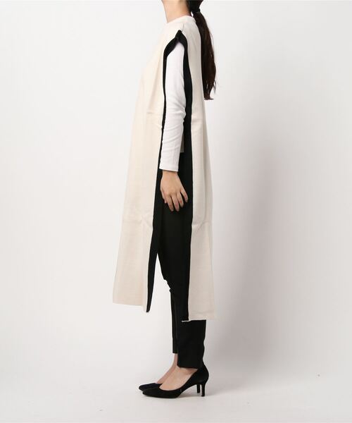 KOBE LETTUCE（コウベレタス）の「ロングニットベスト（ベスト・レディース・ブラック/ブラウン/オフホワイト・FREE）」の4枚目の写真