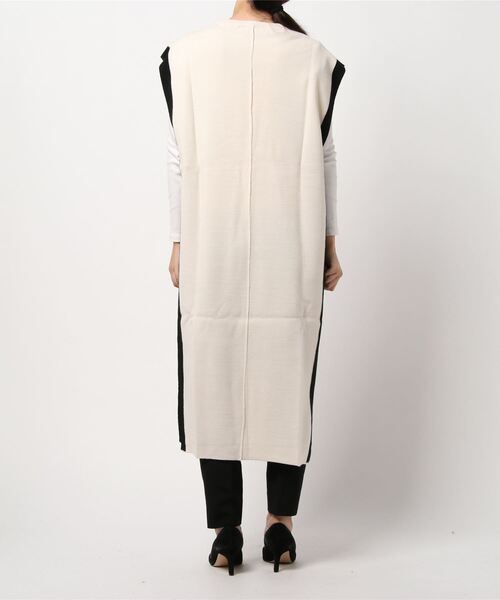 KOBE LETTUCE（コウベレタス）の「ロングニットベスト（ベスト・レディース・ブラック/ブラウン/オフホワイト・FREE）」の5枚目の写真