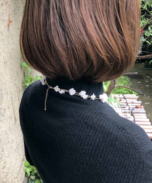 m.soeur(エムスール)の「コデマリのネックレス*(ネックレス・レディース・ホワイト/ブラック・FREE)」の5枚目の写真