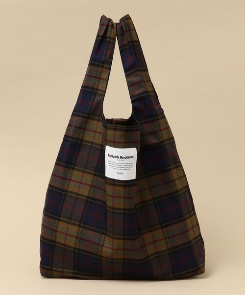 SHIPS(シップス)の「KINLOCH ANDERSON: チェック柄 ショッピング バッグ (サブバッグ/エコバッグ)(エコバッグ/サブバッグ・メンズ・ブラック/オリーブ/ベージュ・ONE SIZE)」の3枚目の写真