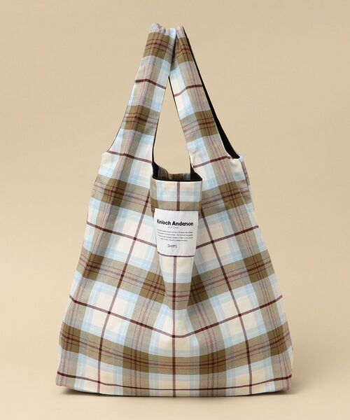 SHIPS(シップス)の「KINLOCH ANDERSON: チェック柄 ショッピング バッグ (サブバッグ/エコバッグ)(エコバッグ/サブバッグ・メンズ・ブラック/オリーブ/ベージュ・ONE SIZE)」の9枚目の写真