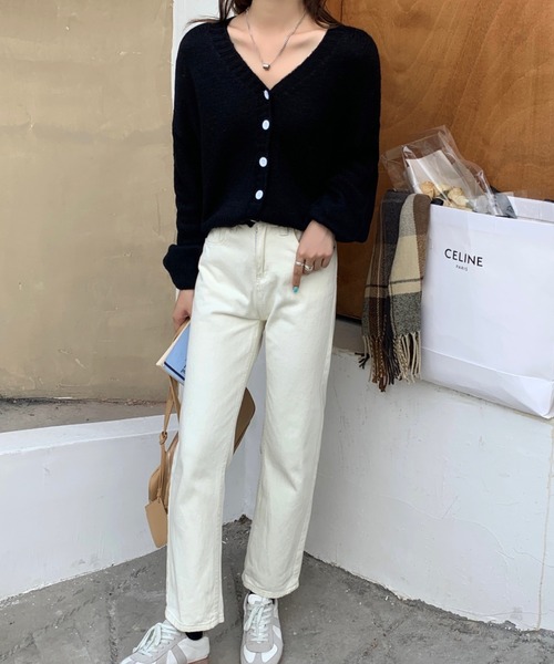 Girly Doll(ガーリードール)の「ざっくり大人ニットカーディガン(カーディガン/ボレロ・レディース・ベージュ/ピンク/ブルー/キャメル/ブラック/グレー/オレンジ・FREE)」の11枚目の写真