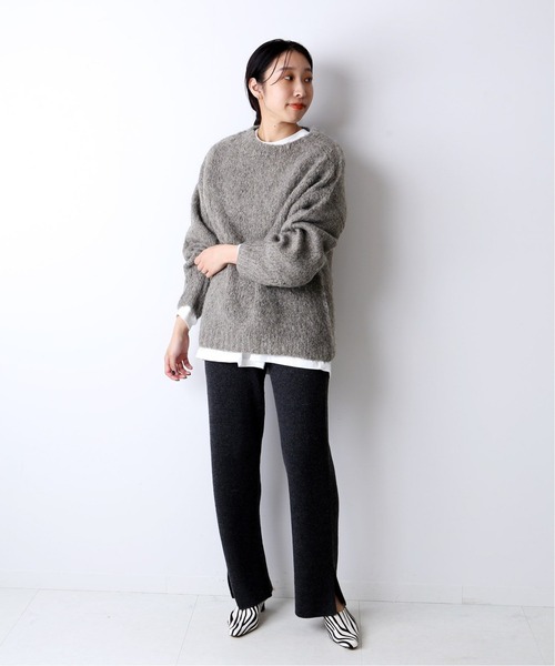 journal standard L'essage(ジャーナルスタンダードレサージュ)の「ウールモヘヤクルーネックプルオーバー◆(ニット/セーター・レディース・パープル/グレー/グリーン・FREE)」の12枚目の写真