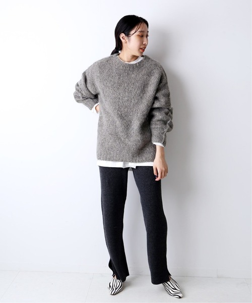 journal standard L'essage(ジャーナルスタンダードレサージュ)の「ウールモヘヤクルーネックプルオーバー◆(ニット/セーター・レディース・パープル/グレー/グリーン・FREE)」の20枚目の写真