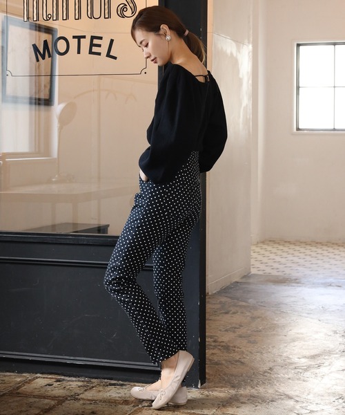 one after another NICE CLAUP(ワンアフターアナザーナイスクラップ)の「フロントギャザーニット(ニット/セーター・レディース・アイボリー/ブラック/ベージュ/ラベンダー/ベージュ系その他・FREE)」の15枚目の写真