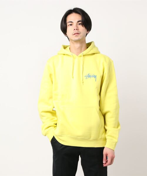 Stüssy イエロー フード付きスウェット 美品 STUSSY（ステューシー）の「Pair Of Dice Hood（パーカー）」 - WEAR