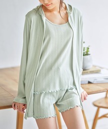 YU'NOW（ユナウ）の「コットンブレンドフーディカーデリラクシング３点セット　【コットンブレンドでお肌にもやさしく】（ルームウェア/パジャマ）」