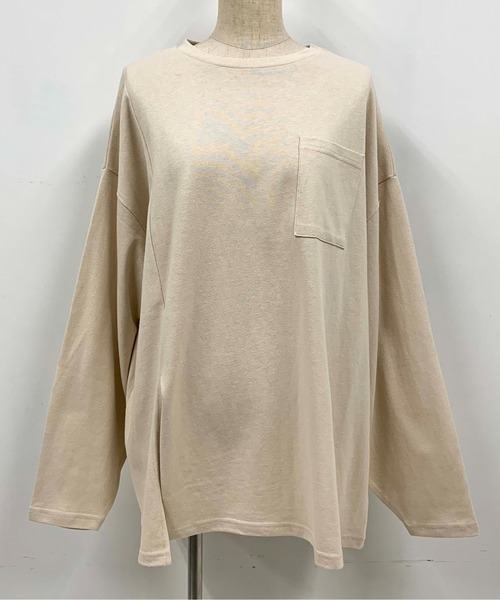 PICCIN（ピッチン）の「ヘビーウェイトスリットロンT（Tシャツ/カットソー・レディース・ブラック/オフホワイト/ライトベージュ・M）」の20枚目の写真