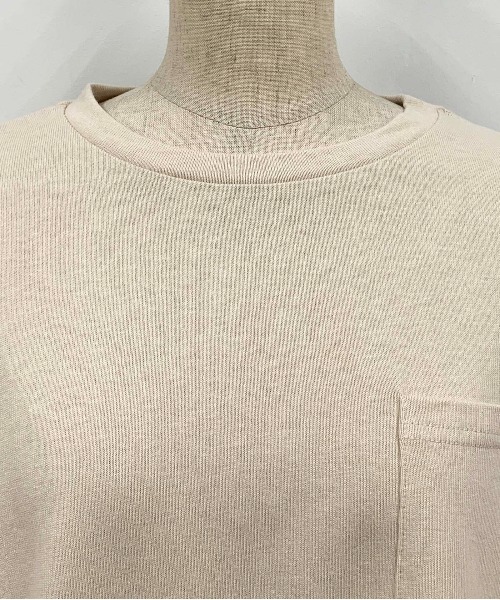 PICCIN（ピッチン）の「ヘビーウェイトスリットロンT（Tシャツ/カットソー・レディース・ブラック/オフホワイト/ライトベージュ・M）」の4枚目の写真