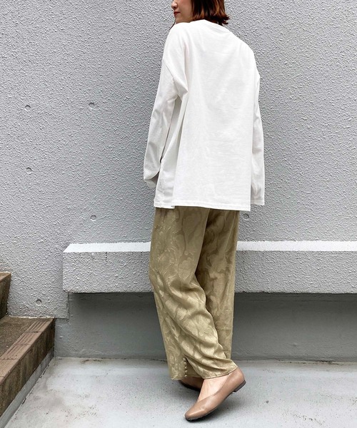 PICCIN（ピッチン）の「ヘビーウェイトスリットロンT（Tシャツ/カットソー・レディース・ブラック/オフホワイト/ライトベージュ・M）」の22枚目の写真