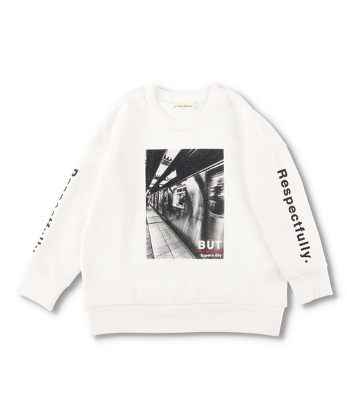 BRANSHES（ブランシェス）の「【WEB限定】プリントトレーナー（スウェット・キッズ・ブラック/ベージュ/パープル/グレー/オフホワイト/ブルー・110cm/100cm/120cm/130cm/140cm/150cm）」の2枚目の写真