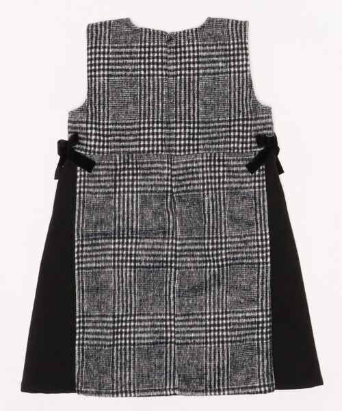 Catherine Cottage(キャサリンコテージ)の「サイド切替チェックジャンパスカート(ジャンパースカート・キッズ・ブラウン/グレー・110/120/130/140/150)」の4枚目の写真