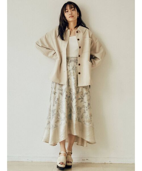 MURUA(ムルーア)の「ランダムリブニットトップス(ニット/セーター・レディース・ブラック/ベージュ/オフホワイト・FREE)」の8枚目の写真