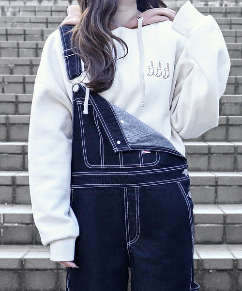 PairPair(ペアペア)の「配色フーディーBIGパーカー(ユニセックス)(パーカー・レディース・ブラウン/ブルー/アイボリー・FREE)」の8枚目の写真