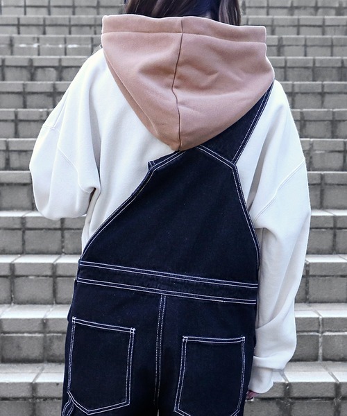 PairPair(ペアペア)の「配色フーディーBIGパーカー(ユニセックス)(パーカー・レディース・ブラウン/ブルー/アイボリー・FREE)」の20枚目の写真