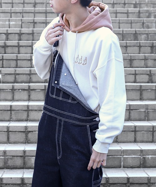 PairPair(ペアペア)の「配色フーディーBIGパーカー(ユニセックス)(パーカー・レディース・ブラウン/ブルー/アイボリー・FREE)」の16枚目の写真