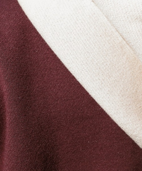 PairPair(ペアペア)の「配色フーディーBIGパーカー(ユニセックス)(パーカー・レディース・ブラウン/ブルー/アイボリー・FREE)」の15枚目の写真