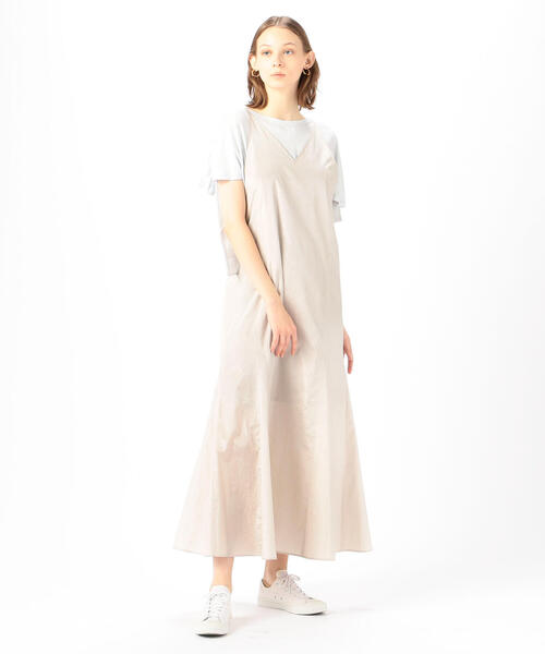 セール T C Light Taffeta ポリエステルコットン パネルキャミソールワンピース ワンピース Tomorrowland トゥモローランド のファッション通販 Zozotown