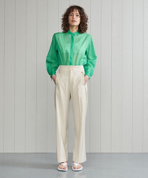 H　BEAUTY&YOUTH UNITED ARROWS（エイチビューティーアンドユースユナイテッドアローズ）の「＜H＞SAILOR PANTS/パンツ（その他パンツ・レディース・ブラック/オフホワイト・SMALL/MEDIUM）」の2枚目の写真