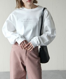 Chillfar | ロゴプリントオーバーロンＴ/ビックシルエットロングTシャツ(Tシャツ/カットソー)