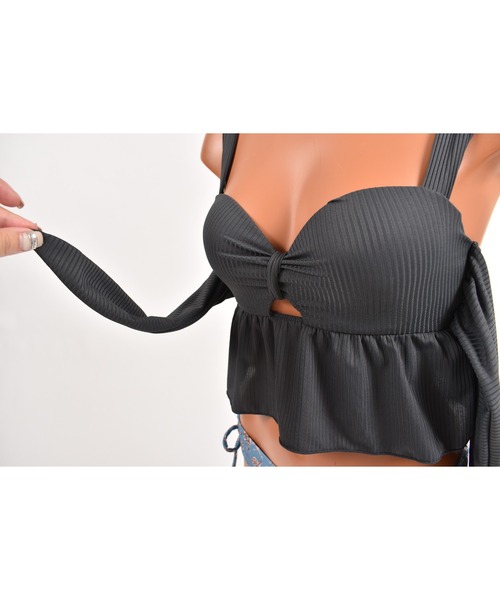 TOTASU ELEVEN（トータスイレブン）の「【ムラサキスポーツ別注】TOTASU ELEVEN/トータスイレブン  リボンフリルビキニ  12532（水着・レディース・ブラック/ベージュ/オレンジ・9号）」の13枚目の写真