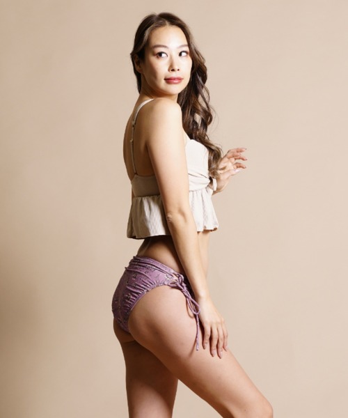 TOTASU ELEVEN（トータスイレブン）の「【ムラサキスポーツ別注】TOTASU ELEVEN/トータスイレブン  リボンフリルビキニ  12532（水着・レディース・ブラック/ベージュ/オレンジ・9号）」の21枚目の写真