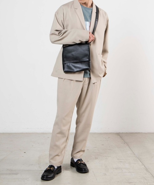 WEGO（ウィゴー）の「WEGO/フェイクレザーフラップショルダーバッグ（ショルダーバッグ・メンズ・ブラック・FREE）」の9枚目の写真