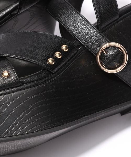 Heather（ヘザー）の「アツゾコクロスサンダル　938313（サンダル・レディース・ブラック/アイボリー/シルバー/ゴールド・S/M/L）」の6枚目の写真