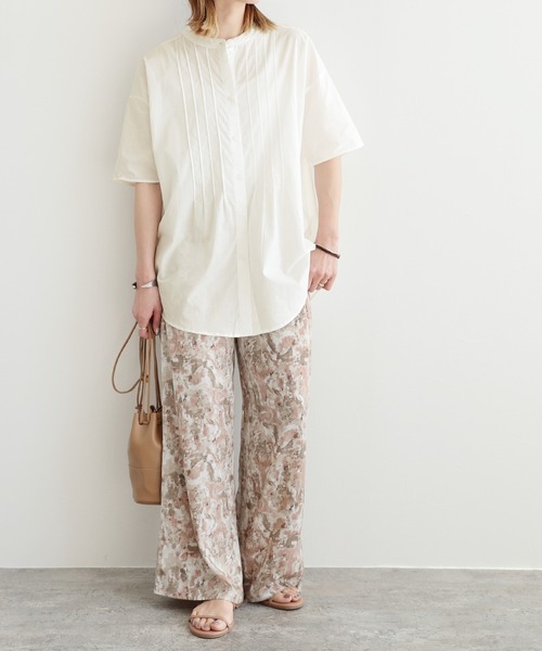 reca（レカ）の「フロントピンタックバンドカラーシャツ（シャツ/ブラウス・レディース・パープル系その他/パープル系その他2/ブルー系その他/オフホワイト・M）」の15枚目の写真