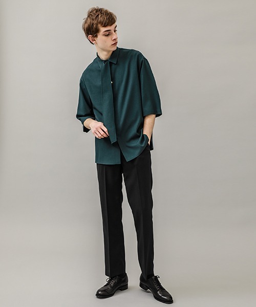 CULLNI クルニ　シャツ CULLNI/クルニ】シャツ Double Satin Bio Color Zip Shirt 24-AW-010