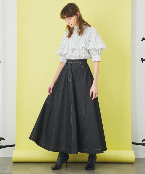 INella イネラ☆カラーブロックロングコート inella(イネラ) カラーブロックロングコート (新品希少