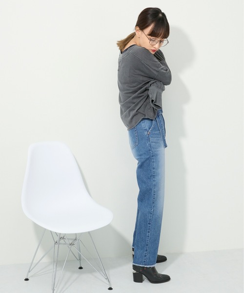 M nort（エムノート）の「【わたなべ麻衣プロデュース】岡山デニム ベルトデニムパンツ（デニムパンツ・レディース・チャコールグレー/インディゴブルー・SMALL/MEDIUM）」の5枚目の写真