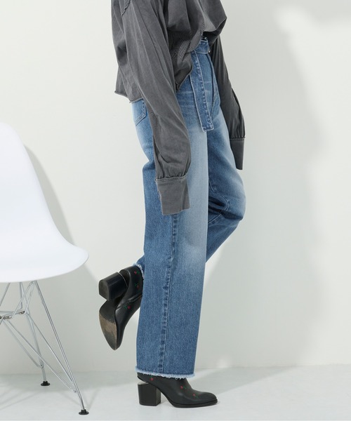 M nort（エムノート）の「【わたなべ麻衣プロデュース】岡山デニム ベルトデニムパンツ（デニムパンツ・レディース・チャコールグレー/インディゴブルー・SMALL/MEDIUM）」の7枚目の写真