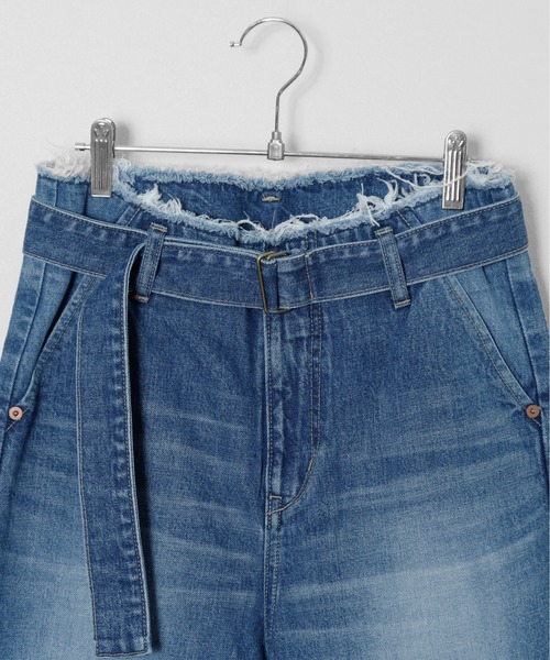 M nort（エムノート）の「【わたなべ麻衣プロデュース】岡山デニム ベルトデニムパンツ（デニムパンツ・レディース・チャコールグレー/インディゴブルー・SMALL/MEDIUM）」の11枚目の写真
