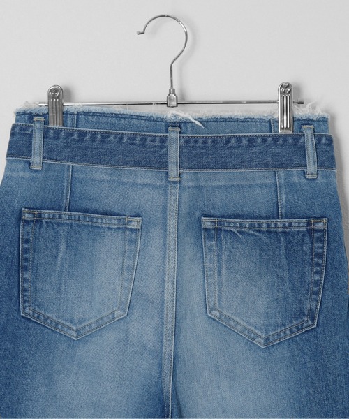 M nort（エムノート）の「【わたなべ麻衣プロデュース】岡山デニム ベルトデニムパンツ（デニムパンツ・レディース・チャコールグレー/インディゴブルー・SMALL/MEDIUM）」の12枚目の写真