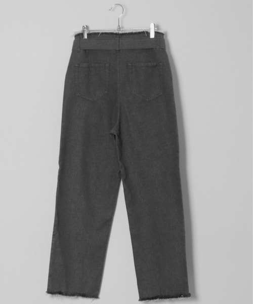 M nort（エムノート）の「【わたなべ麻衣プロデュース】岡山デニム ベルトデニムパンツ（デニムパンツ・レディース・チャコールグレー/インディゴブルー・SMALL/MEDIUM）」の16枚目の写真