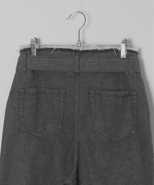 M nort（エムノート）の「【わたなべ麻衣プロデュース】岡山デニム ベルトデニムパンツ（デニムパンツ・レディース・チャコールグレー/インディゴブルー・SMALL/MEDIUM）」の19枚目の写真
