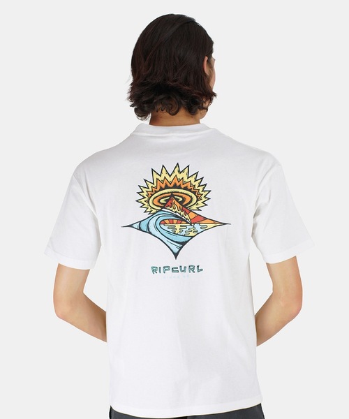 rip curl(リップカール)の「【RIP CURL リップカール】バックプリント半袖Tシャツ / ユニセックス(Tシャツ/カットソー・メンズ・ホワイト/ブラック/オレンジ・MEDIUM/LARGE)」の1枚目の写真