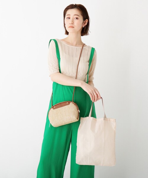 AG by aquagirl（エージーバイアクアガール）の「◆PPシェル型ミニショルダー（ショルダーバッグ・レディース・ブラック/オフホワイト/キャメル・00）」の8枚目の写真