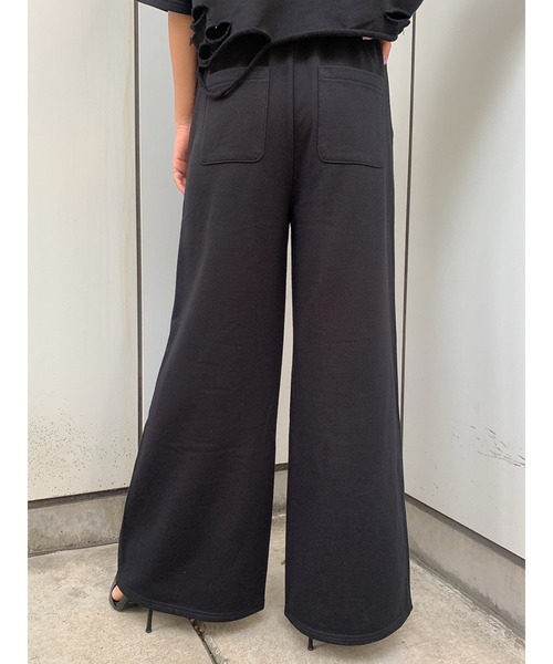 EGOIST（エゴイスト）の「ダメージスウェットワイドＰＴ（スウェットパンツ・レディース・ライトグレー/ブラック/パープル・FREE）」の8枚目の写真