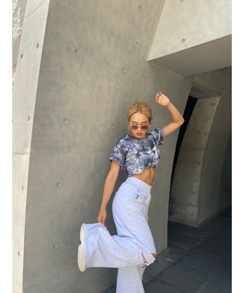 EGOIST（エゴイスト）の「ダメージスウェットワイドＰＴ（スウェットパンツ・レディース・ライトグレー/ブラック/パープル・FREE）」の18枚目の写真