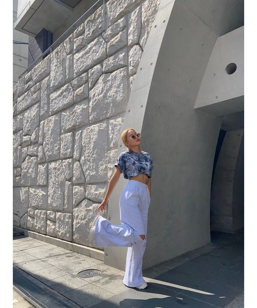 EGOIST（エゴイスト）の「ダメージスウェットワイドＰＴ（スウェットパンツ・レディース・ライトグレー/ブラック/パープル・FREE）」の20枚目の写真