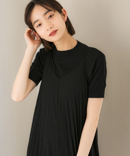 BIBIY. 半袖ニット 黒 TOPS｜Bibiy.