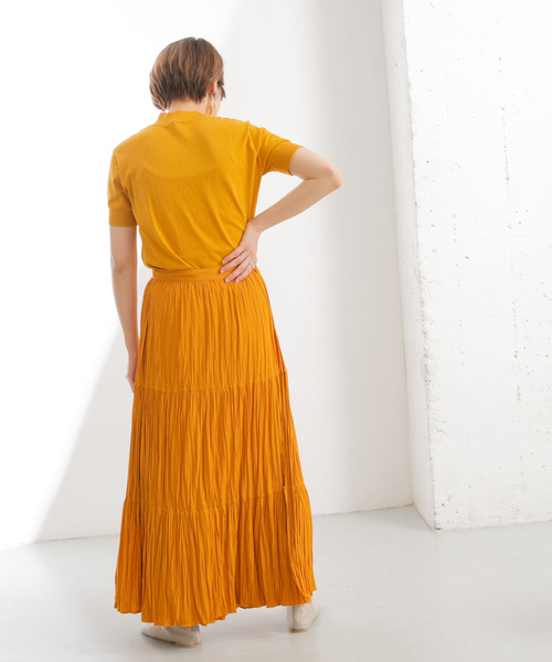 KBF(ケイビーエフ)の「illi ハイゲージ半袖ニット(ニット/セーター・レディース・ライトカーキ/ブラック/オフホワイト/イエロー・ONE)」の10枚目の写真