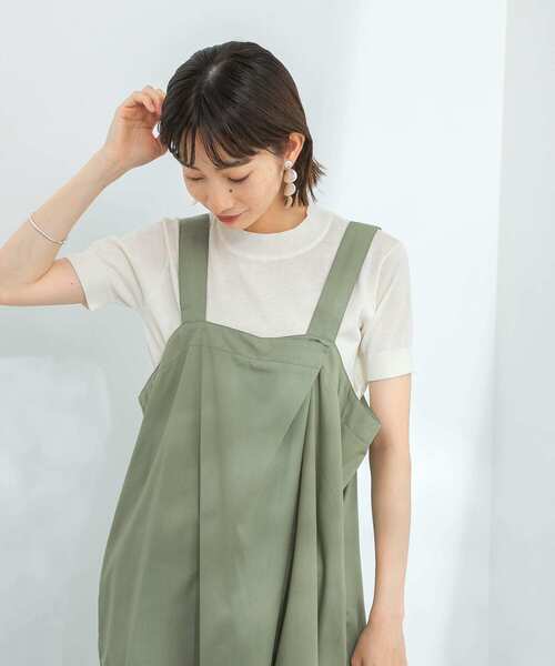 KBF(ケイビーエフ)の「illi ハイゲージ半袖ニット(ニット/セーター・レディース・ライトカーキ/ブラック/オフホワイト/イエロー・ONE)」の14枚目の写真