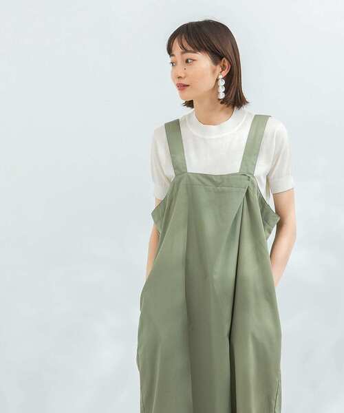 KBF(ケイビーエフ)の「illi ハイゲージ半袖ニット(ニット/セーター・レディース・ライトカーキ/ブラック/オフホワイト/イエロー・ONE)」の9枚目の写真