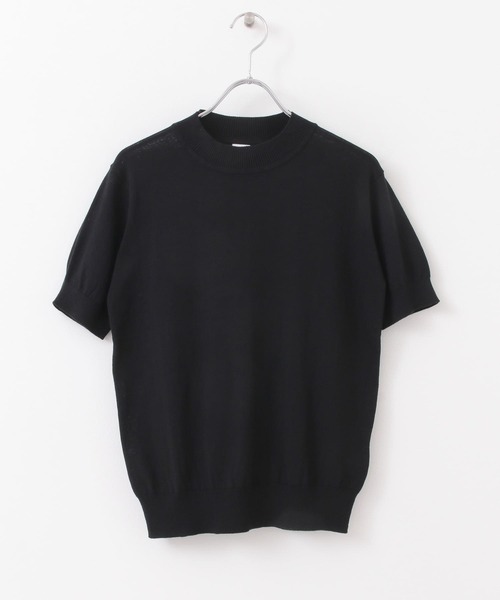 KBF(ケイビーエフ)の「illi ハイゲージ半袖ニット(ニット/セーター・レディース・ライトカーキ/ブラック/オフホワイト/イエロー・ONE)」の21枚目の写真